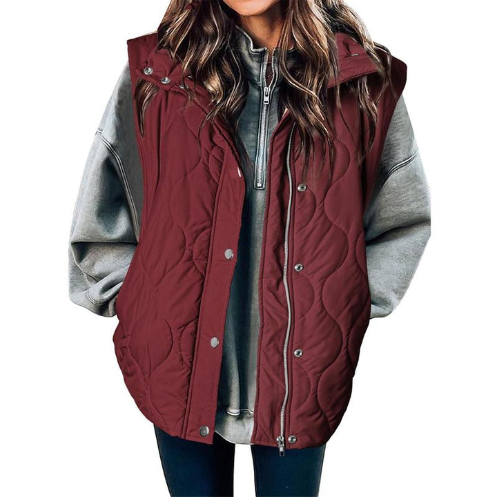 OLIVIA | Women's Casual Oversized Puffer Vest with Stand Collar