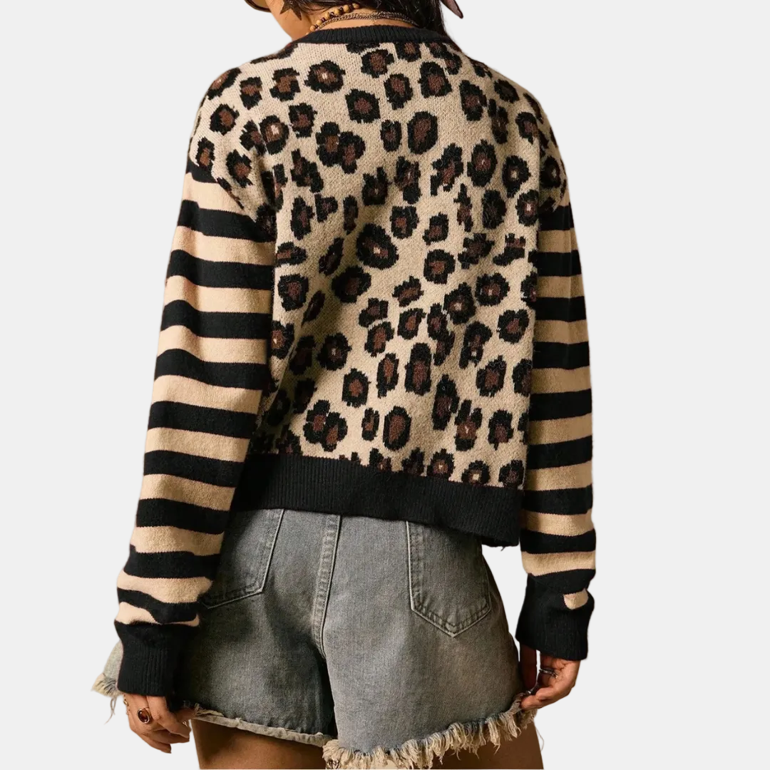 Women's Button Front Drop Shoulder Cropped Cardigan Sweater