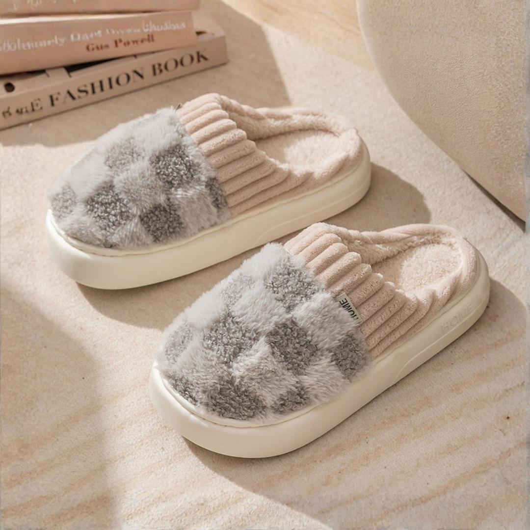 DAMINI | Comfy Fluffy Indoor Plush Non-Slip Slippers