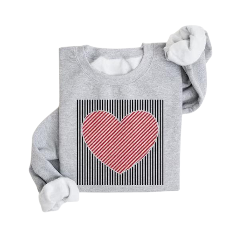 MAGGIE | Cute Retro Heart Valentine's Sweatshirt