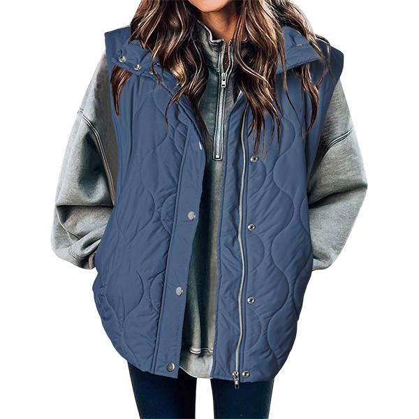 OLIVIA | Women's Casual Oversized Puffer Vest with Stand Collar
