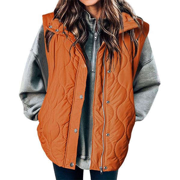 OLIVIA | Women's Casual Oversized Puffer Vest with Stand Collar