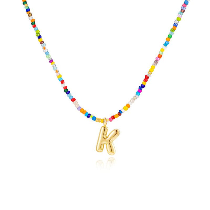 MACY | Colorful Bubble Letter Necklace