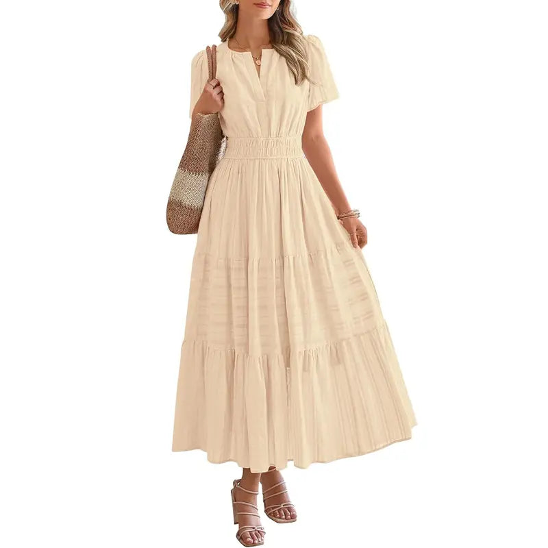 HELENA | Casual Summer V-Neck Maxi Dress