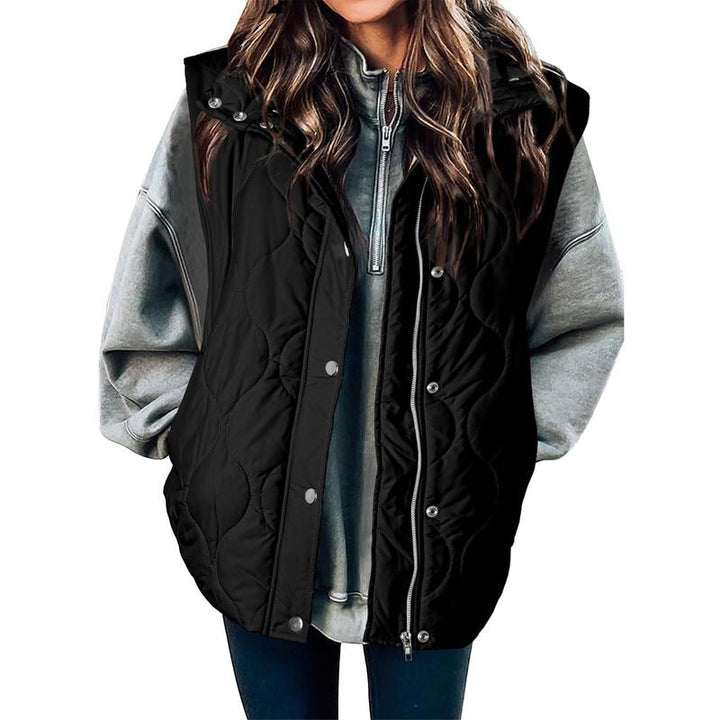 OLIVIA | Women's Casual Oversized Puffer Vest with Stand Collar