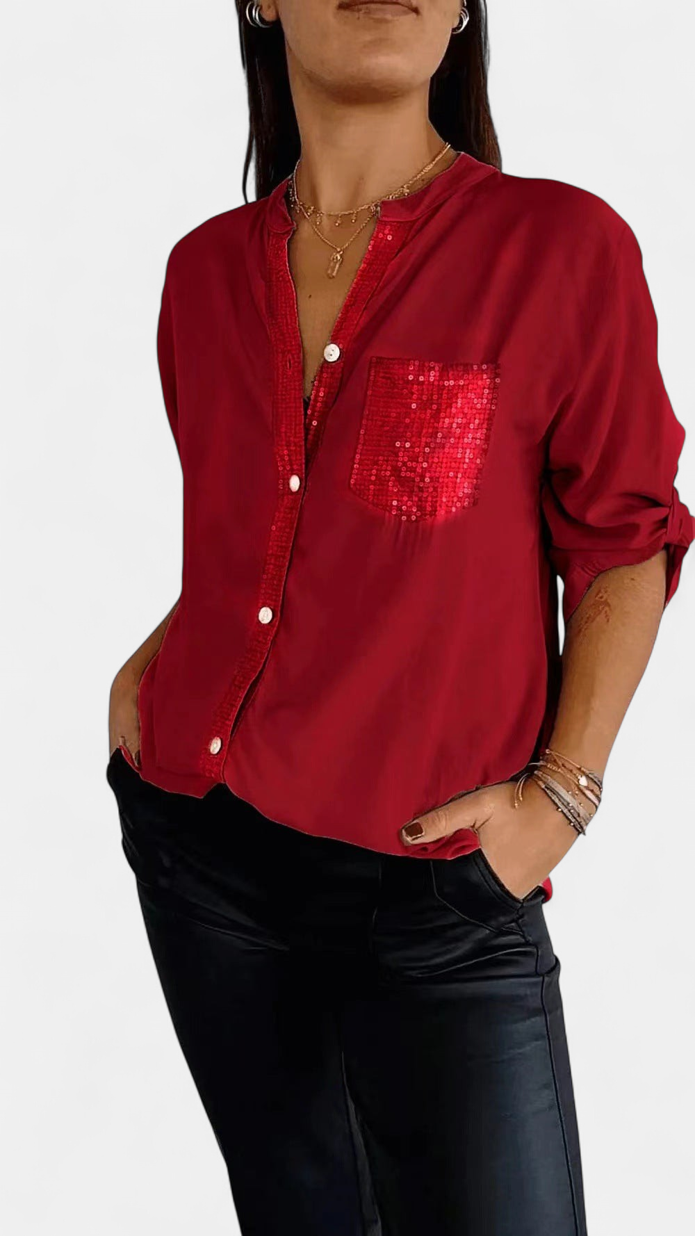 DANICA | Sequin Detailed Blouse