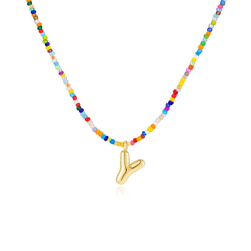 MACY | Colorful Bubble Letter Necklace