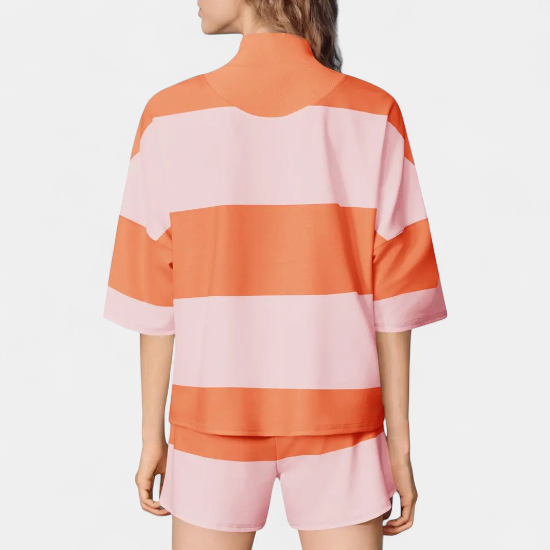 BLAKE | Striped Relaxed Lounge Tracksuit Set