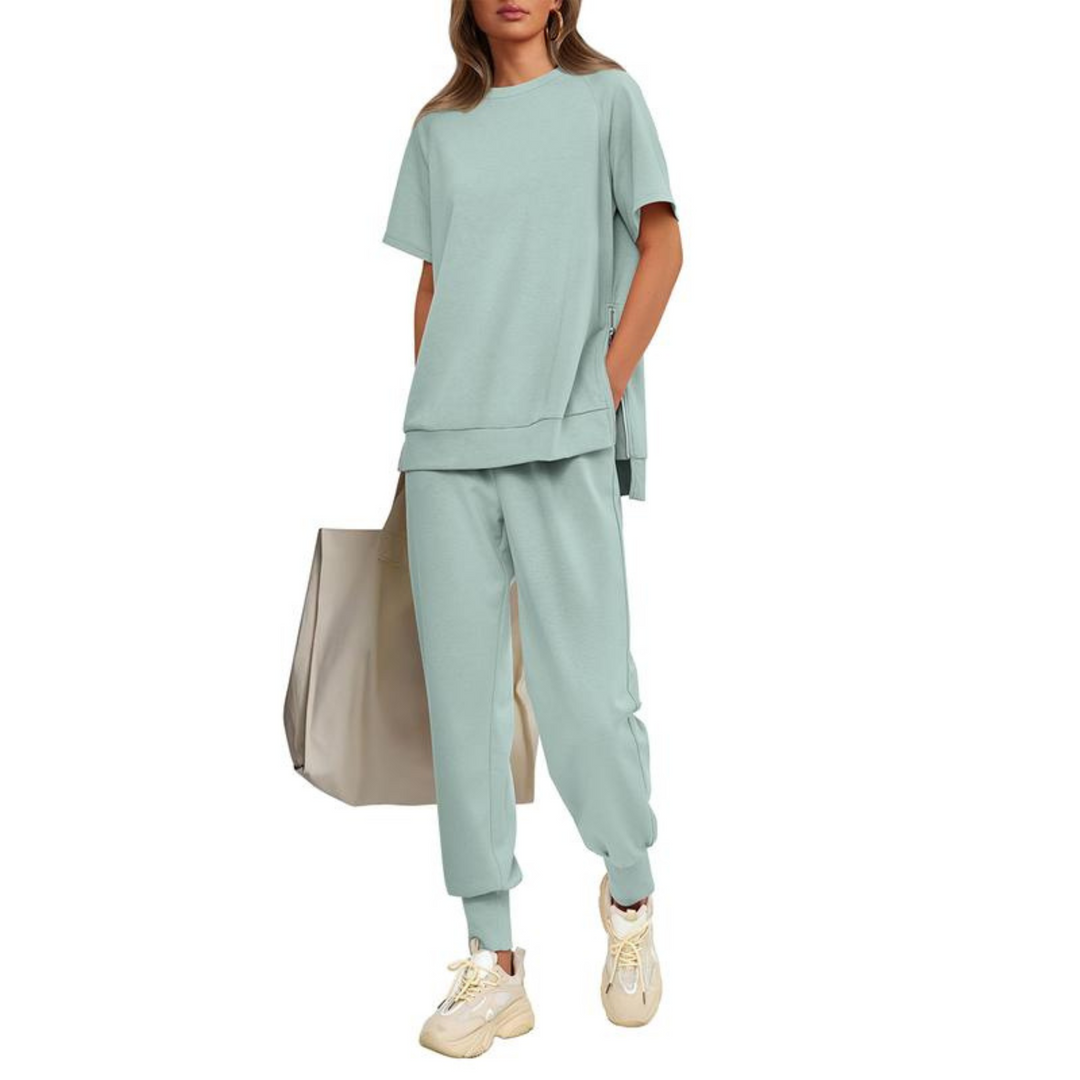 HILARIA | Casual Bishop Sleeve Notched Neck Set