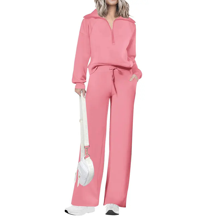 MARA | Casual Matching Sweatshirt and Wide Leg Pants Set