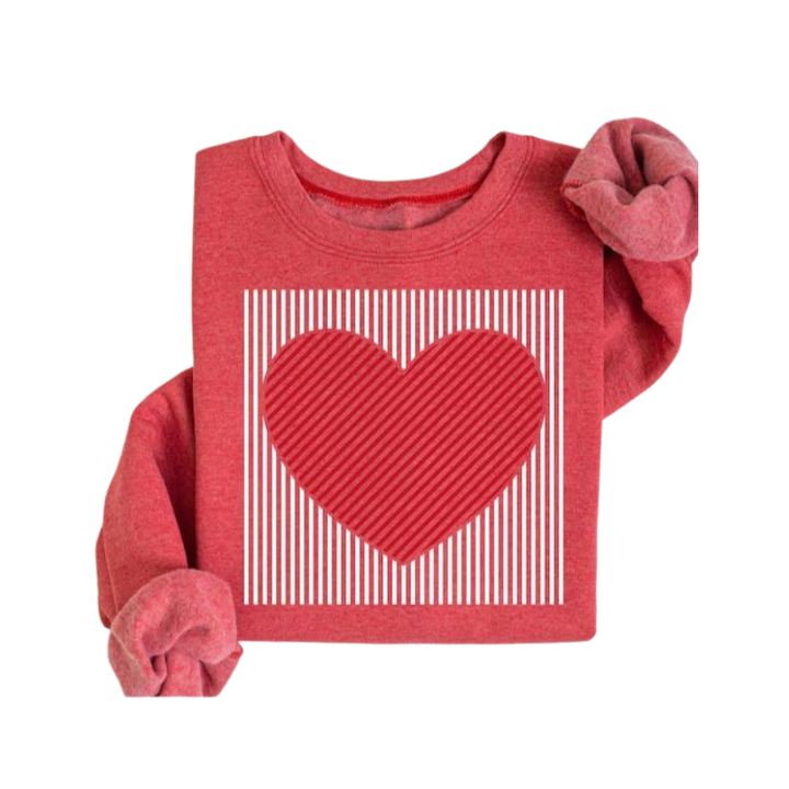 MAGGIE | Cute Retro Heart Valentine's Sweatshirt