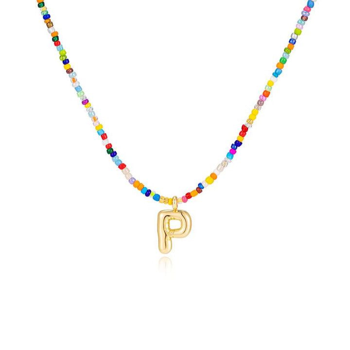 MACY | Colorful Bubble Letter Necklace