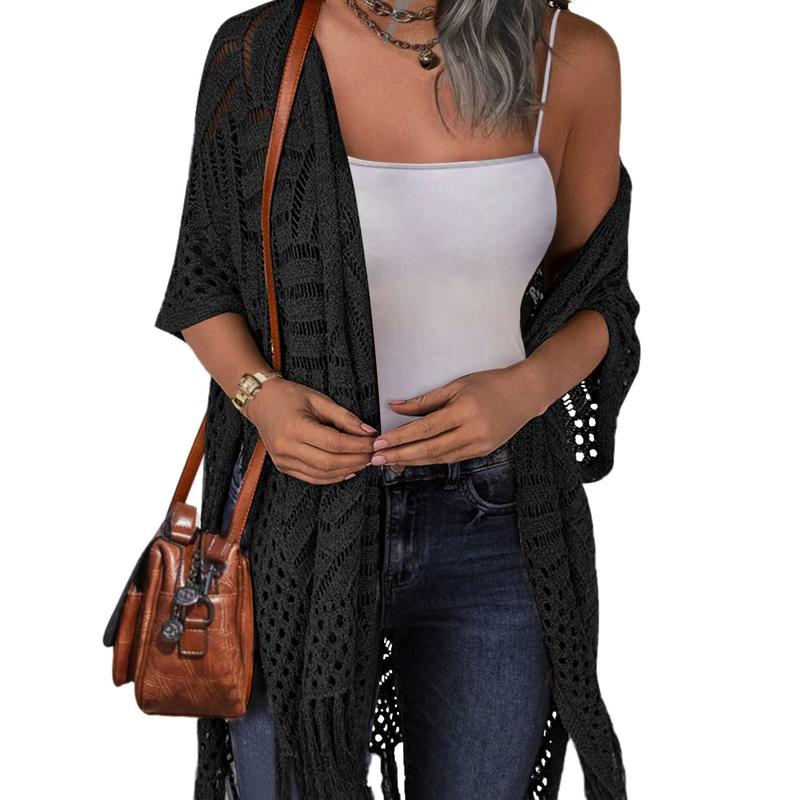 ZARELLA | Comfy Summer Hollow Tassel Outwear