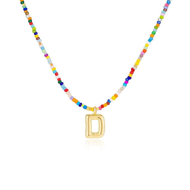 MACY | Colorful Bubble Letter Necklace