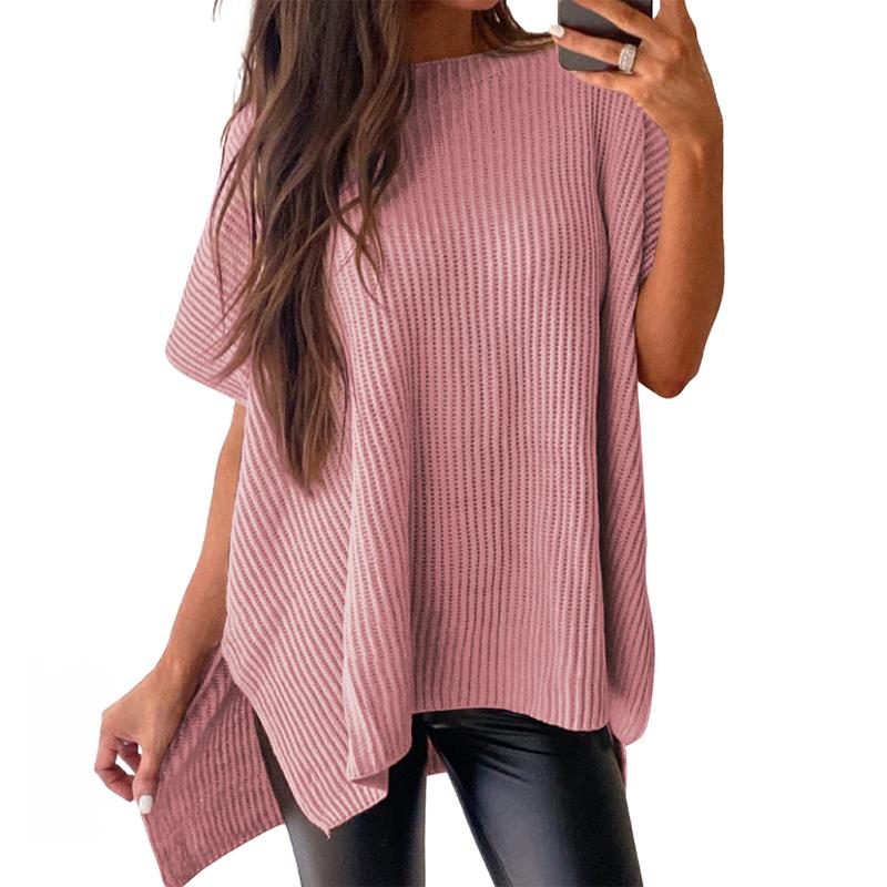 JANINE | Women Quarter Zip Rib Knit Pullover Sweater