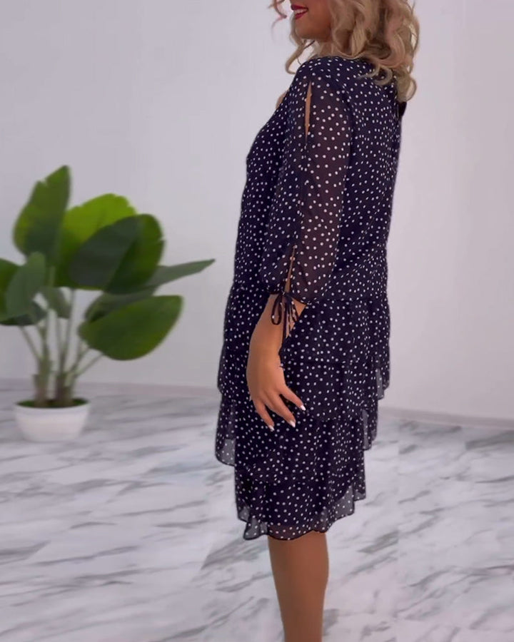 ELINA | Dotted Elegance Dress