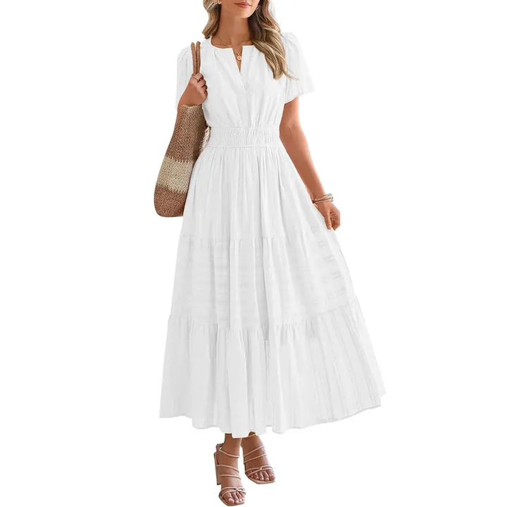 HELENA | Casual Summer V-Neck Maxi Dress