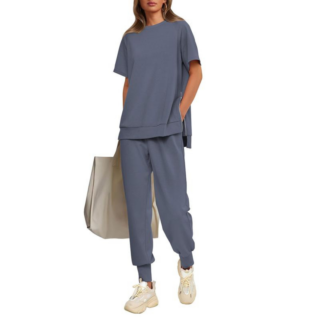HILARIA | Casual Bishop Sleeve Notched Neck Set