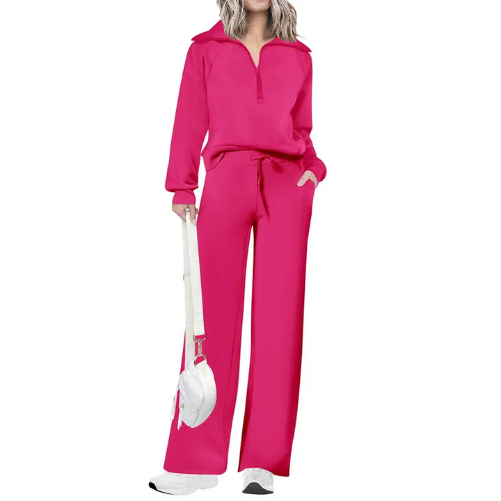 MARA | Casual Matching Sweatshirt and Wide Leg Pants Set