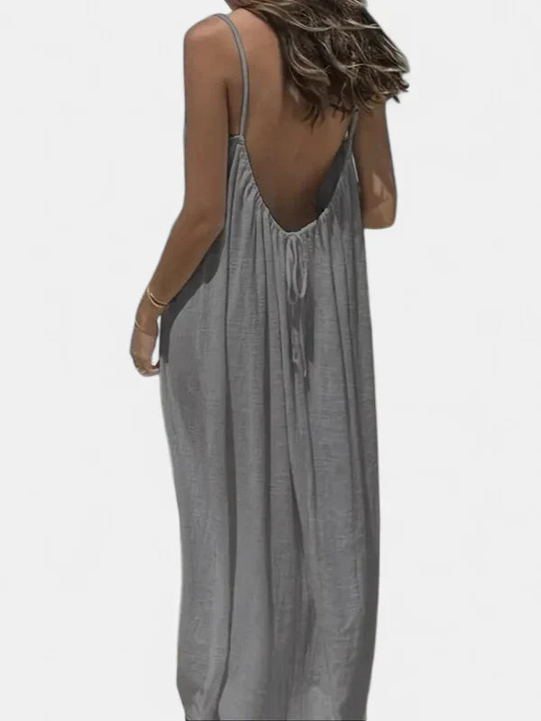 BRITTANY | Elegant Sleeveless Cami Lounge Dress