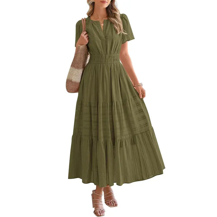 HELENA | Casual Summer V-Neck Maxi Dress