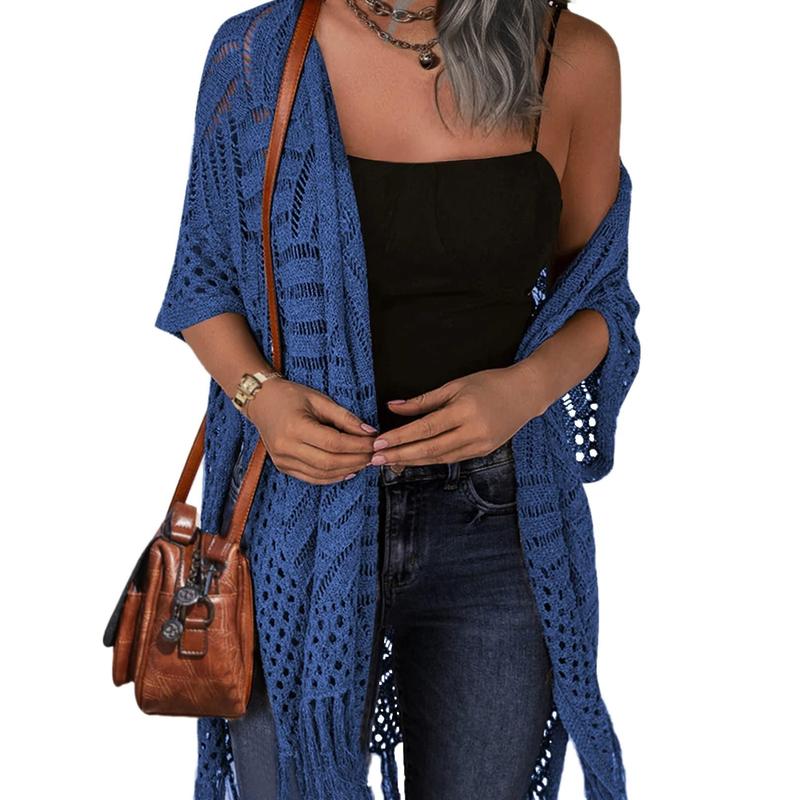 ZARELLA | Comfy Summer Hollow Tassel Outwear