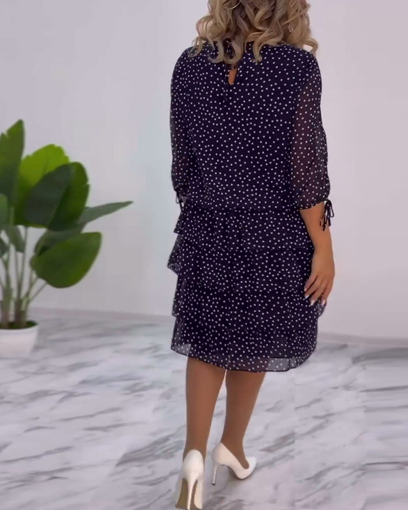 ELINA | Dotted Elegance Dress