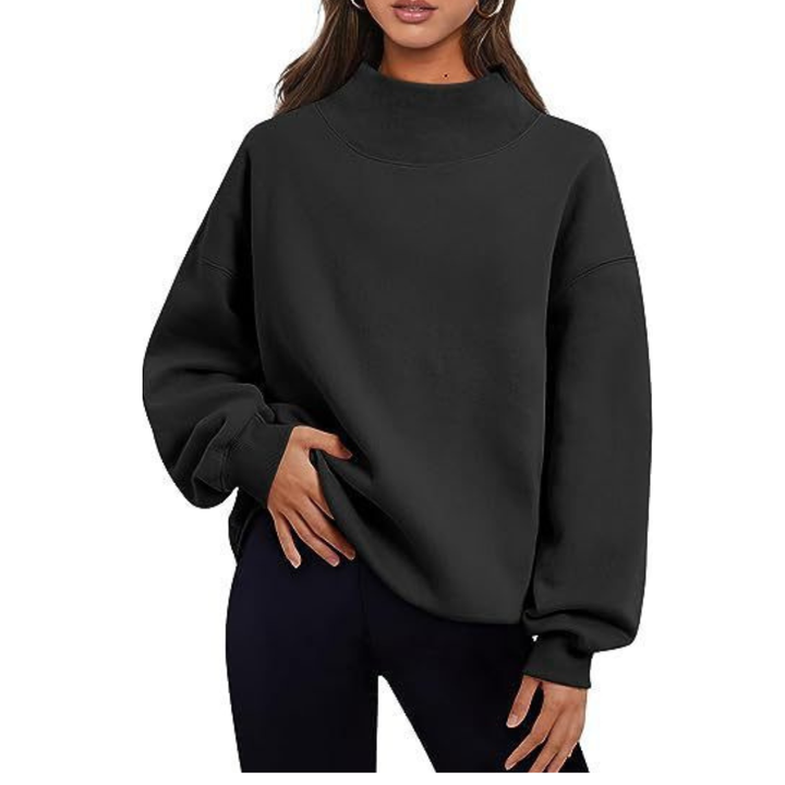 LESLY | Women's Oversized Turtleneck Sweatshirt Long Sleeve Pullover