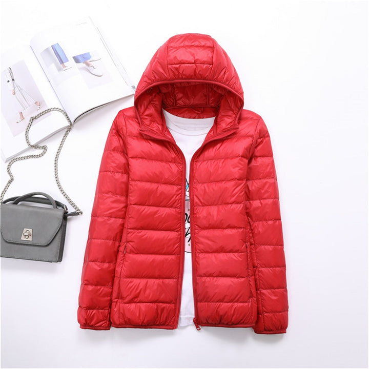 LIYANNA | Comfy Plus Size Lightweight Hooded Long Sleeve Puffer Jacket