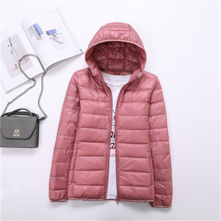 LIYANNA | Comfy Plus Size Lightweight Hooded Long Sleeve Puffer Jacket