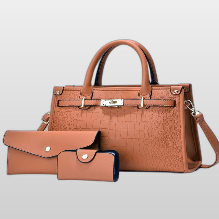 ALENOR | Crocodile Embossed Crossbody Handbag