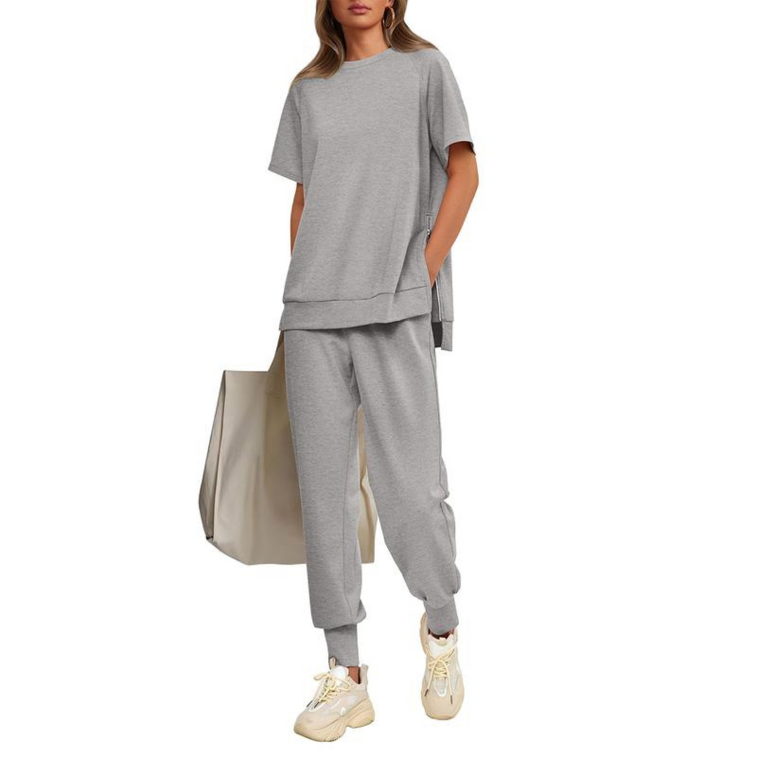 HILARIA | Casual Bishop Sleeve Notched Neck Set
