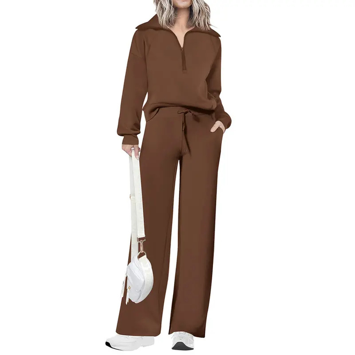 MARA | Casual Matching Sweatshirt and Wide Leg Pants Set