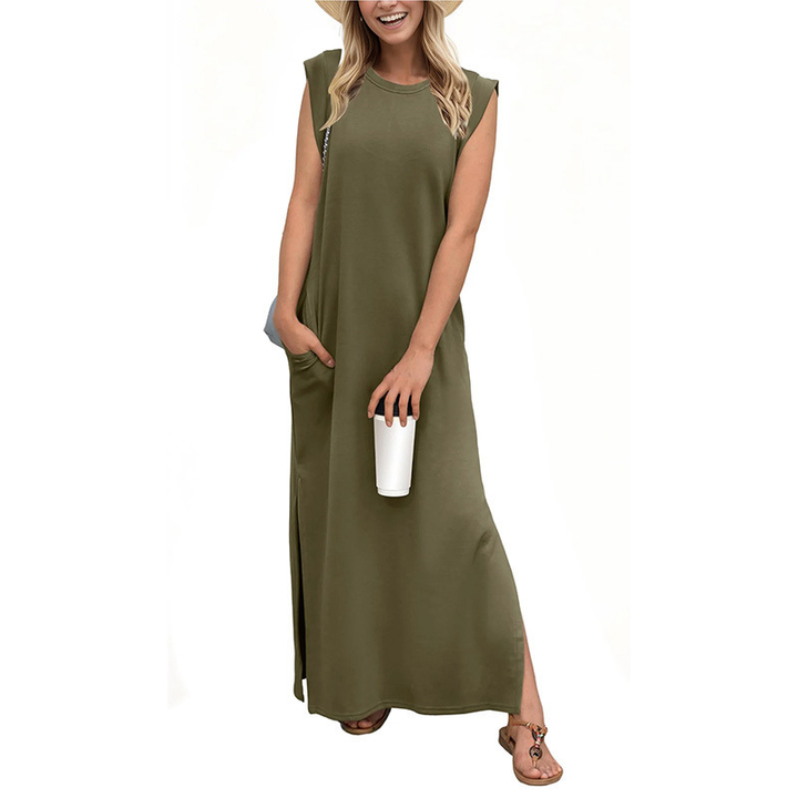 RIANE | Classic Loose Sleeveless Beach Maxi Dress