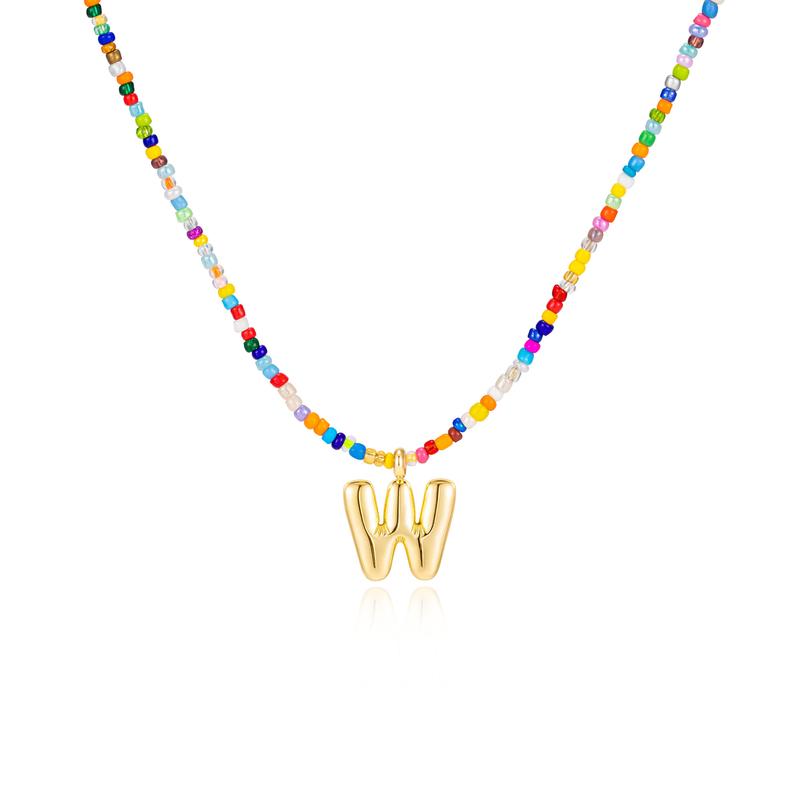 MACY | Colorful Bubble Letter Necklace