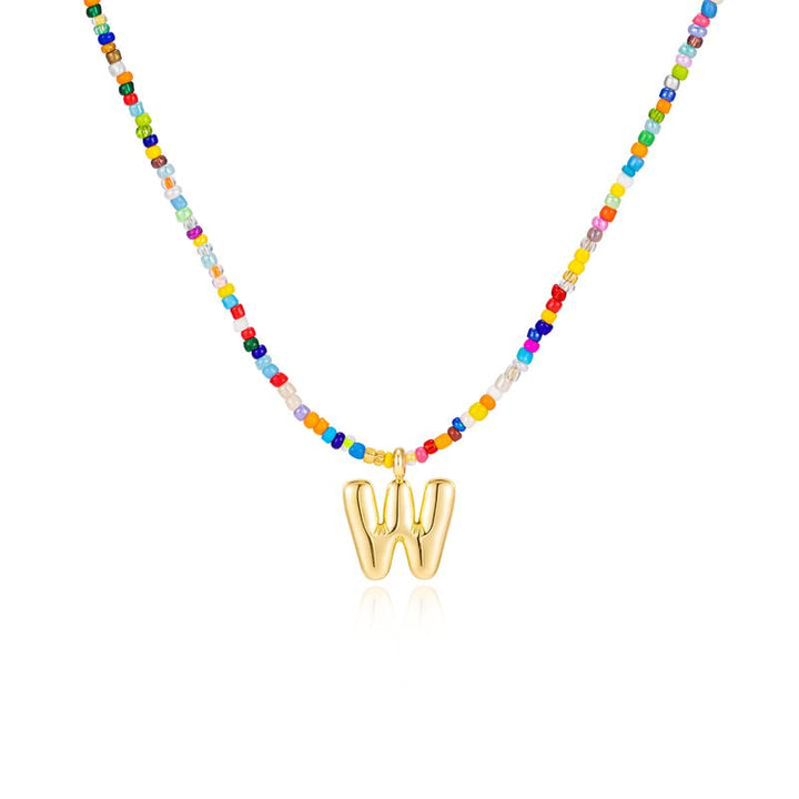 MACY | Colorful Bubble Letter Necklace