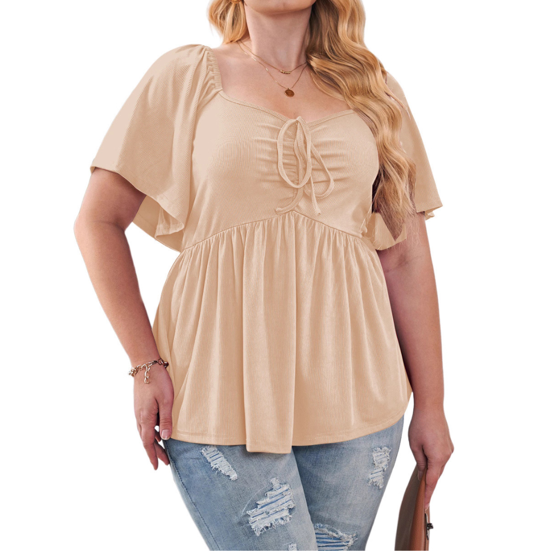 SERENE | Stylish Plus Size Sweetheart Neck Blouse