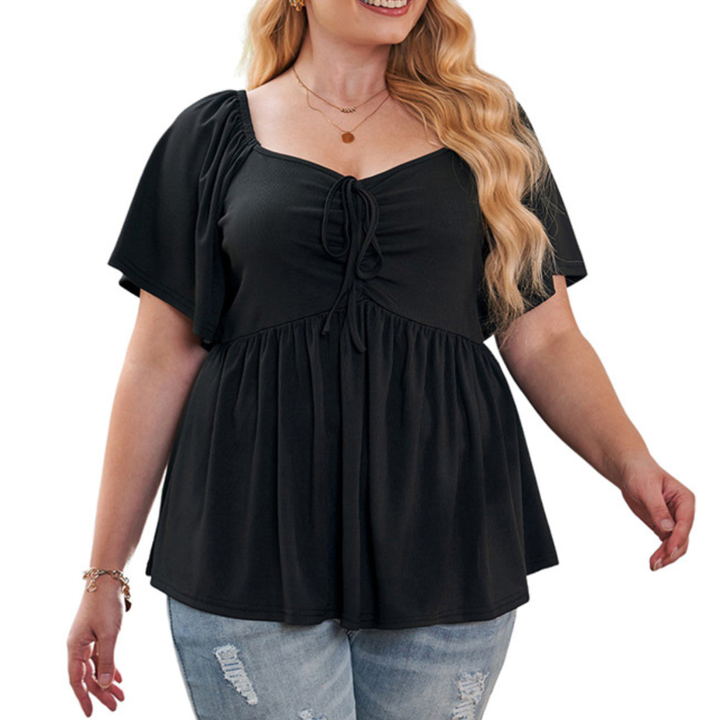 SERENE | Stylish Plus Size Sweetheart Neck Blouse