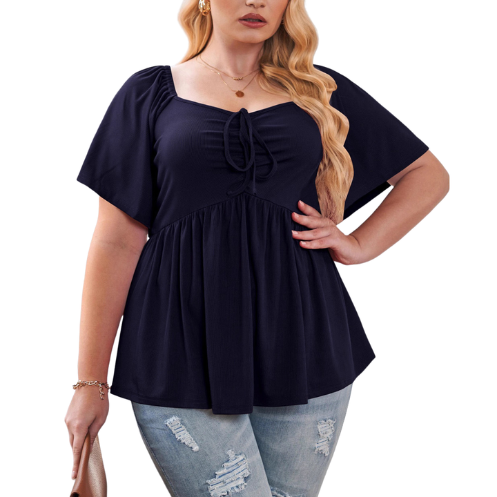 SERENE | Stylish Plus Size Sweetheart Neck Blouse