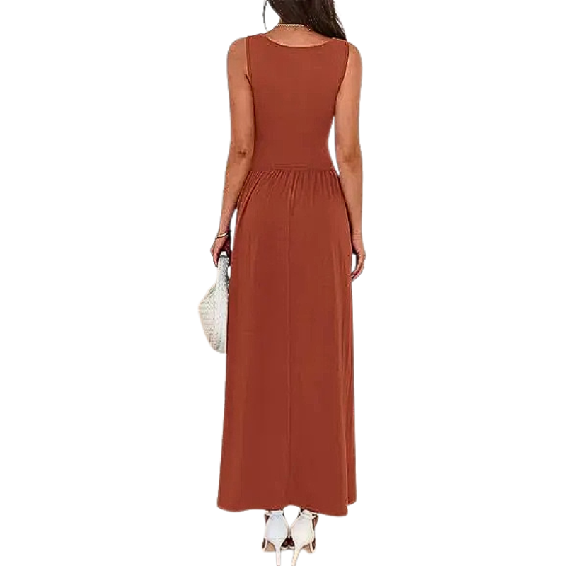 BRIGETTE | Elegant Casual Ruched Maxi Dress