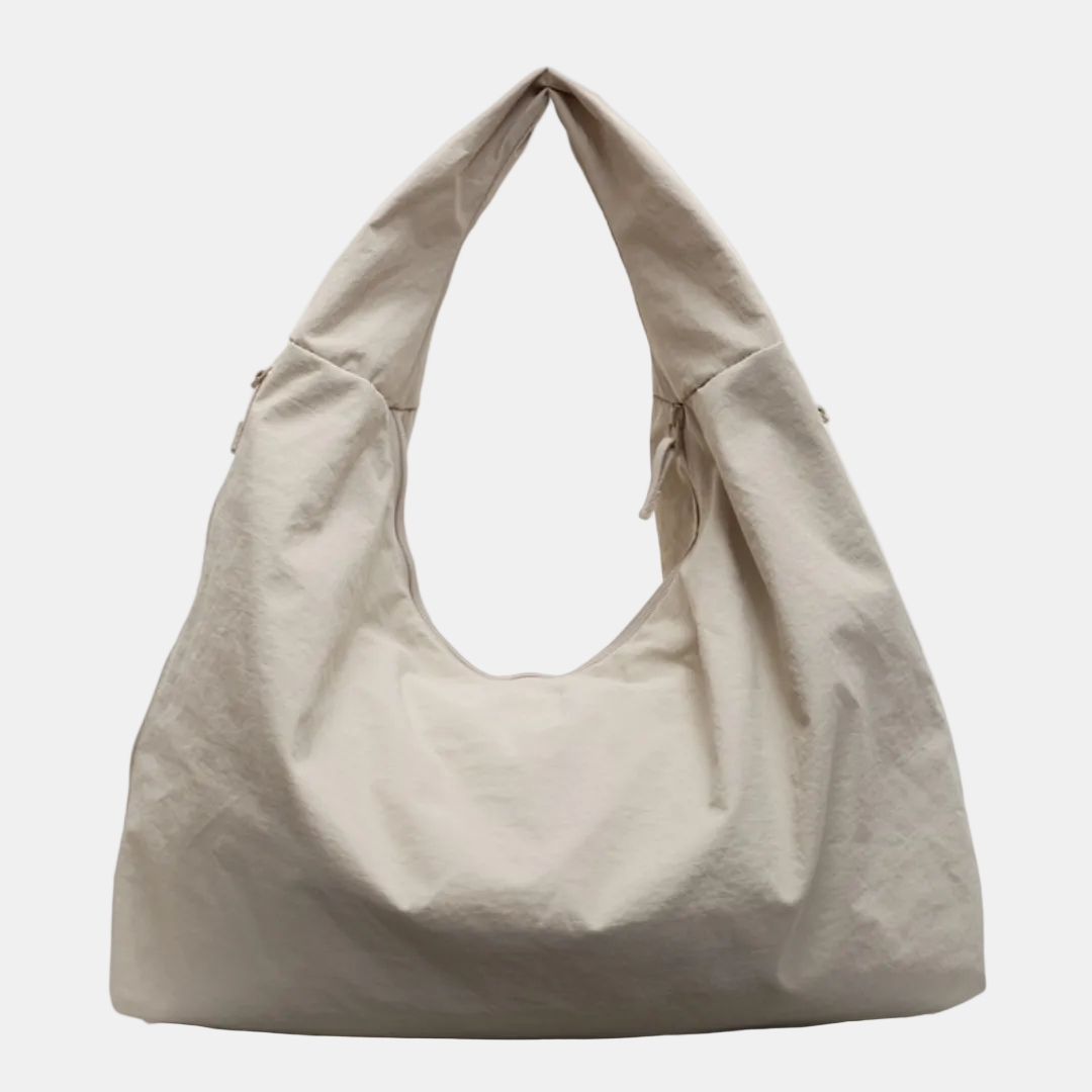 Women's Slouchy Hobo Shoulder Bag with Side Zip Pockets