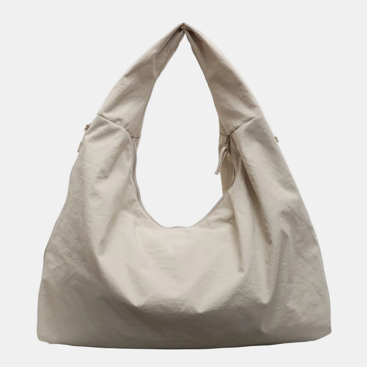 Women's Slouchy Hobo Shoulder Bag with Side Zip Pockets