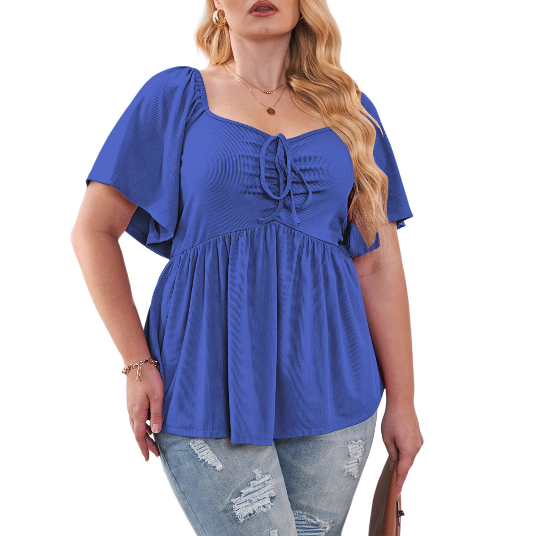 SERENE | Stylish Plus Size Sweetheart Neck Blouse