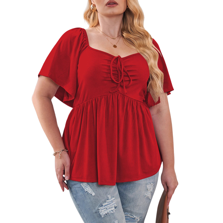 SERENE | Stylish Plus Size Sweetheart Neck Blouse