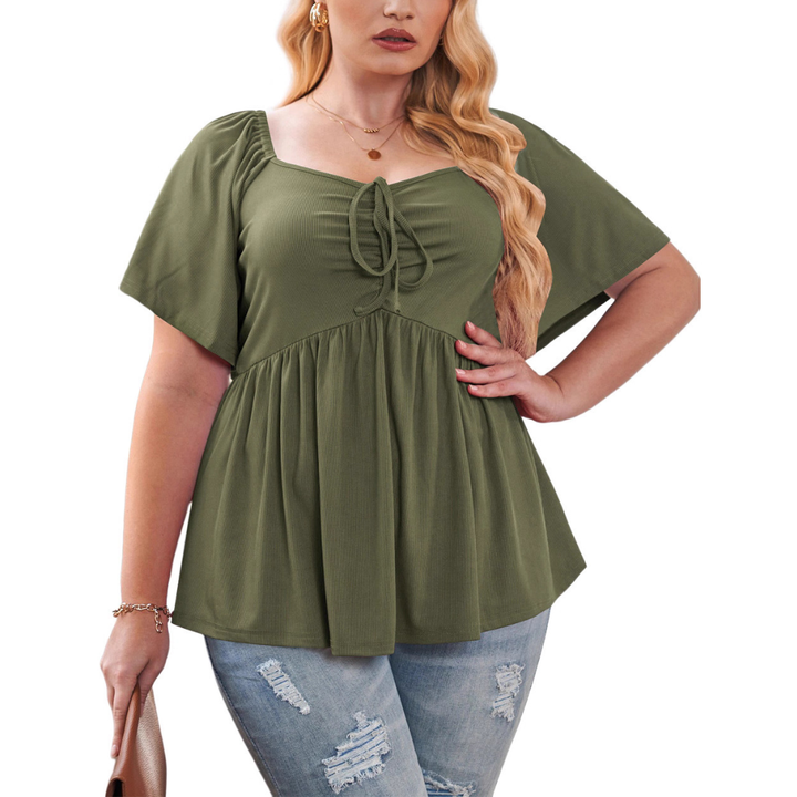 SERENE | Stylish Plus Size Sweetheart Neck Blouse