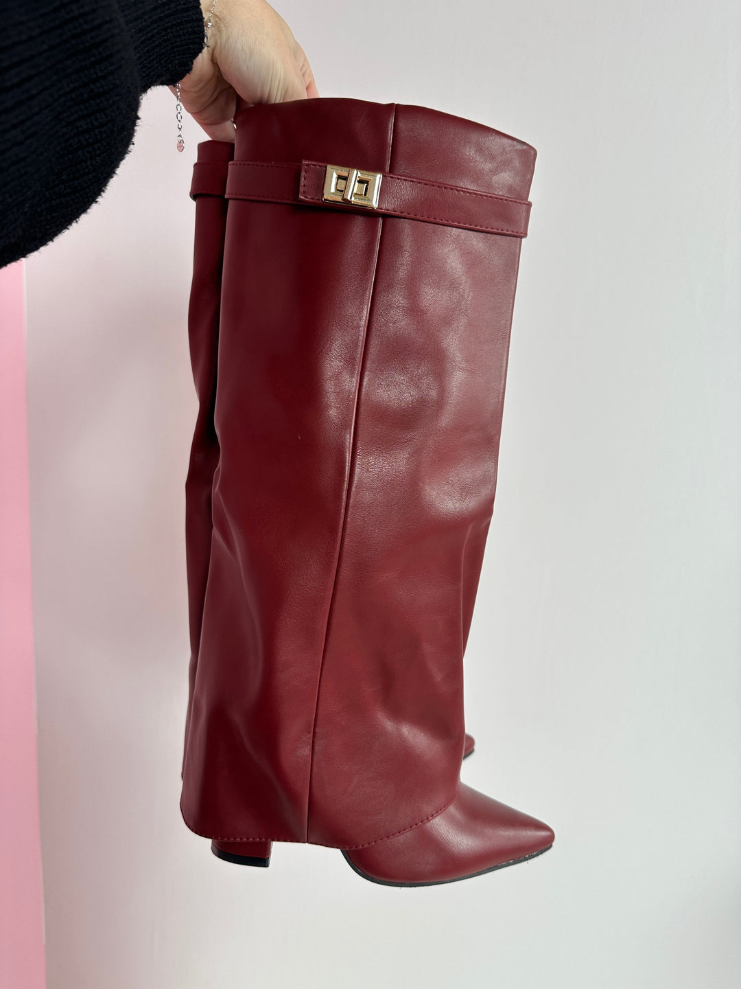 ELOISE | Burgundy Leather Boots