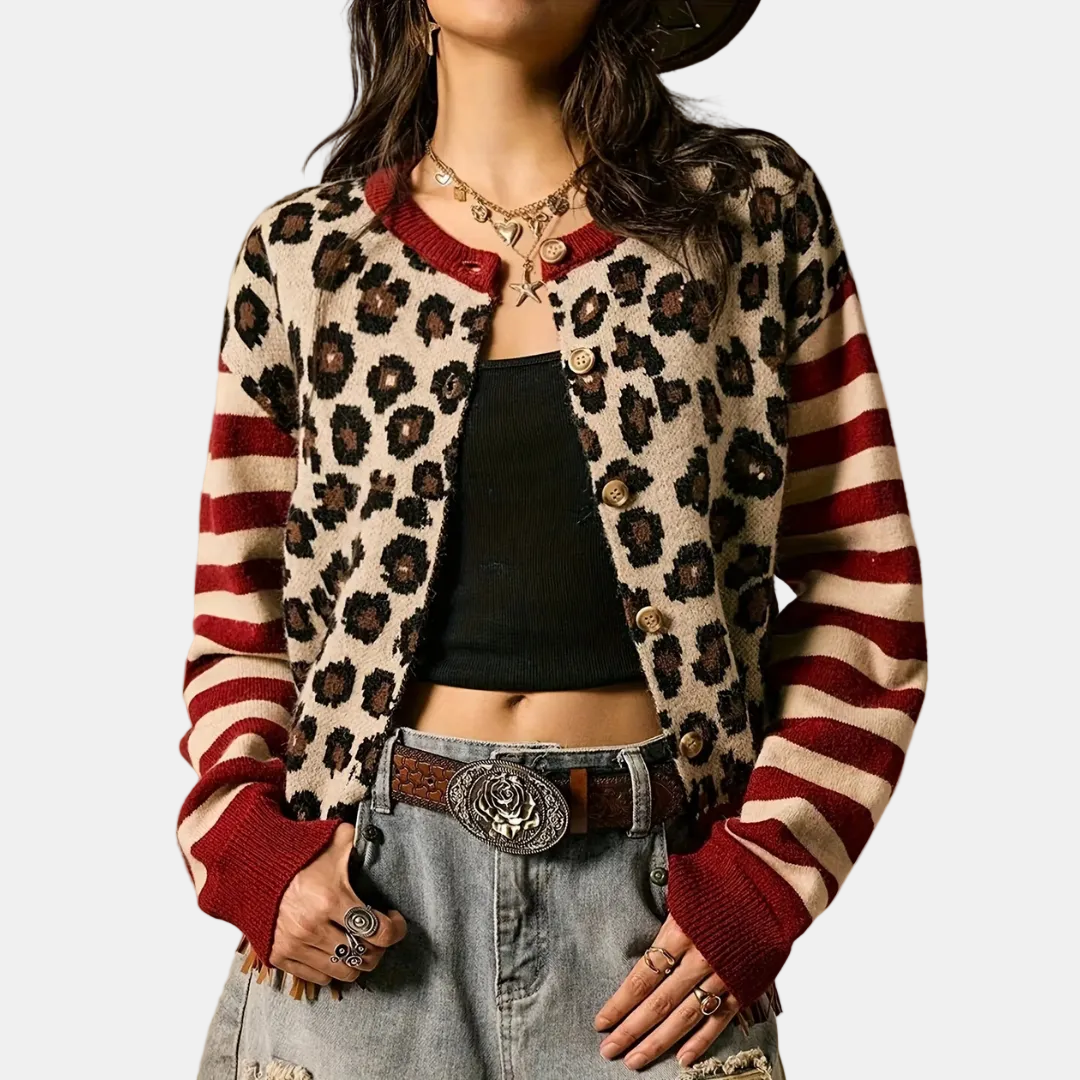 Women's Button Front Drop Shoulder Cropped Cardigan Sweater