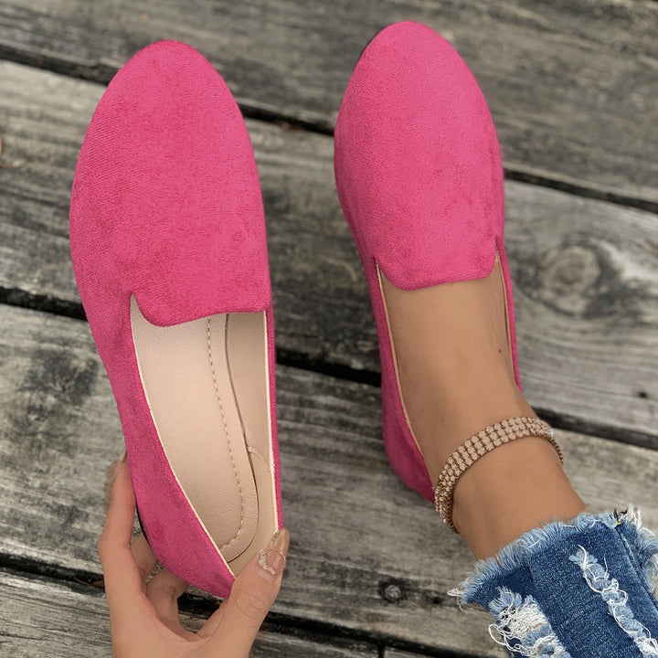 MIA | Women Solid Color Pointed Toe Slip On Flat Shoes
