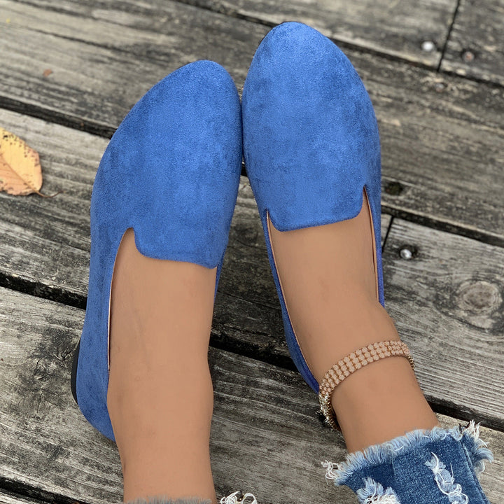 MIA | Women Solid Color Pointed Toe Slip On Flat Shoes