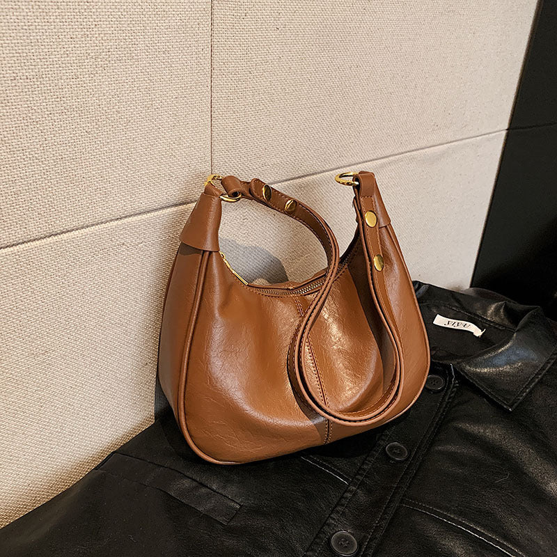 AURELIA | Chic Simple Color Zipper Shoulder Bag